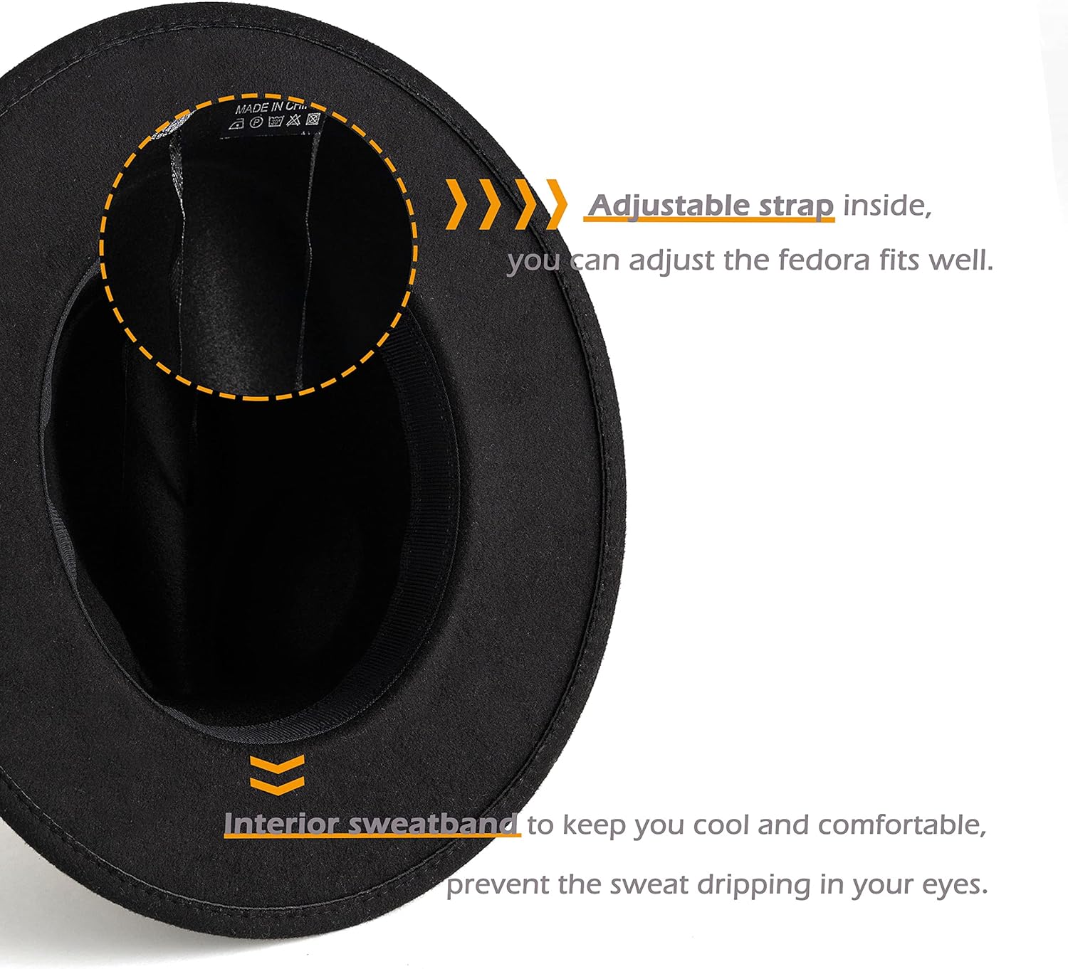 Fashion Women Wide Brim Fedora Floppy Panama Hat with Belt Buckle - Image 4