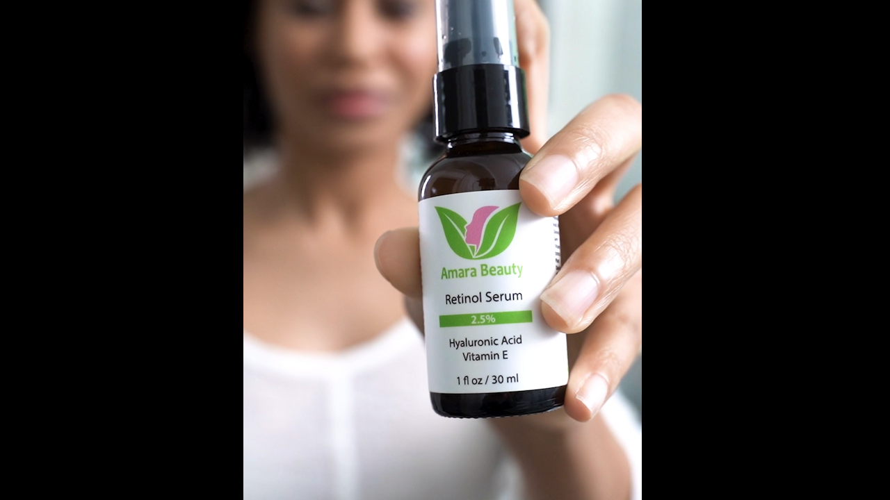 Amazon.com: Retinol Serum 2.5% with Hyaluronic Acid & Vitamin E, 1
