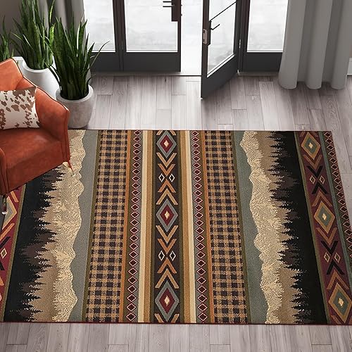 Miniatura 3 de TuLdys Alfombra lavable para sala de estar, bohemia, suave, antideslizante, para dormitorio, 1.5 x 2.5 pies, 18 x 30 pulgadas, alfombra de comedor