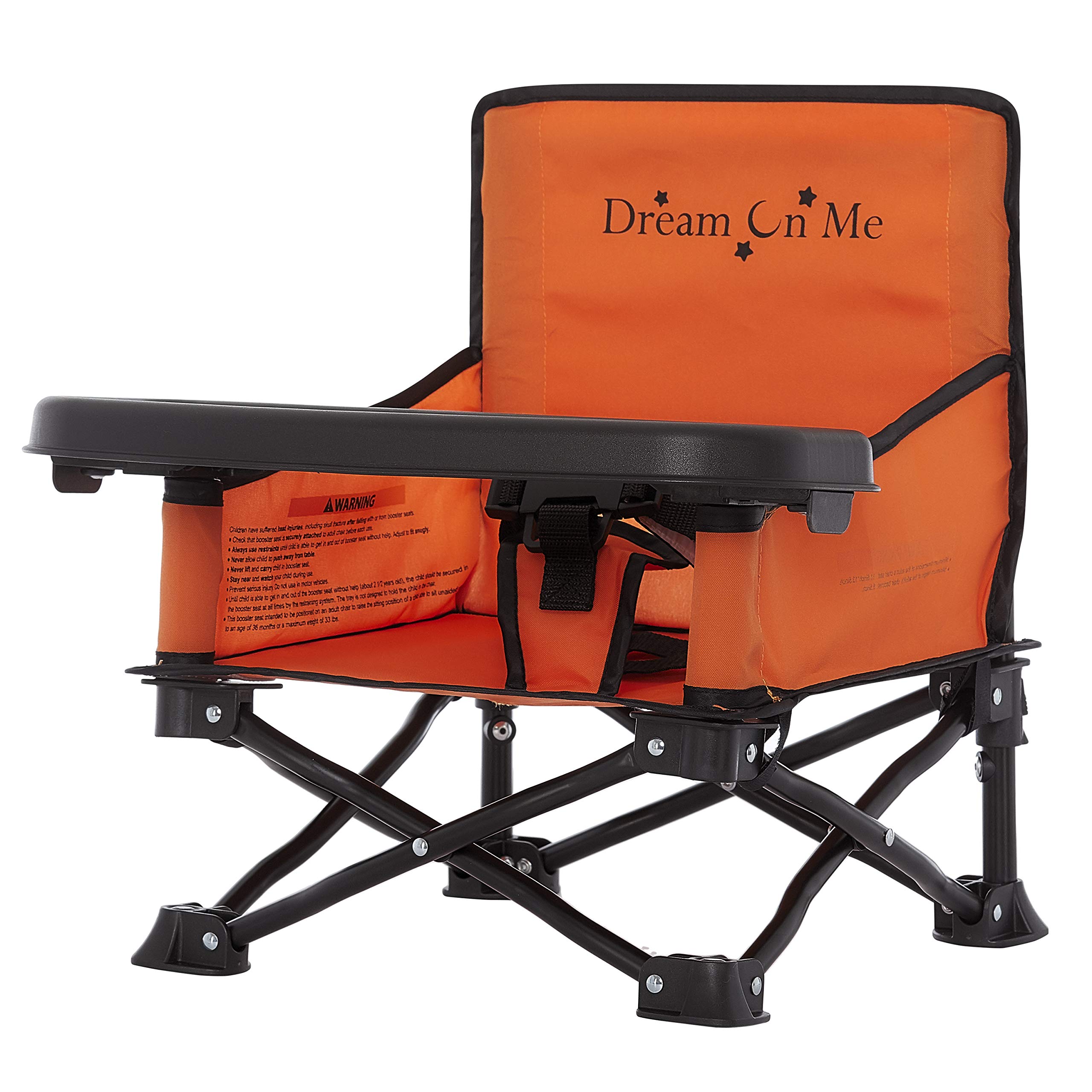 Dream On Me Sit ‘N Play Portable Booster Seat, Lightweight and Compact Fold Booster Chair, Detachable Tray for Meals and Playtime, For Indoor and Outdoor Use - Carry Bag Included