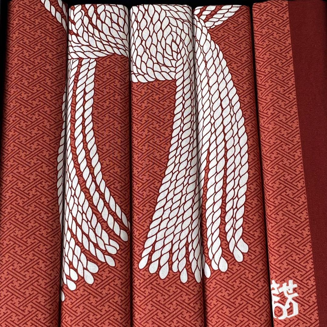 Amazon｜人間国宝 芹沢銈介模様 芹沢座布団カバー 縄のれん文 赤 5枚組