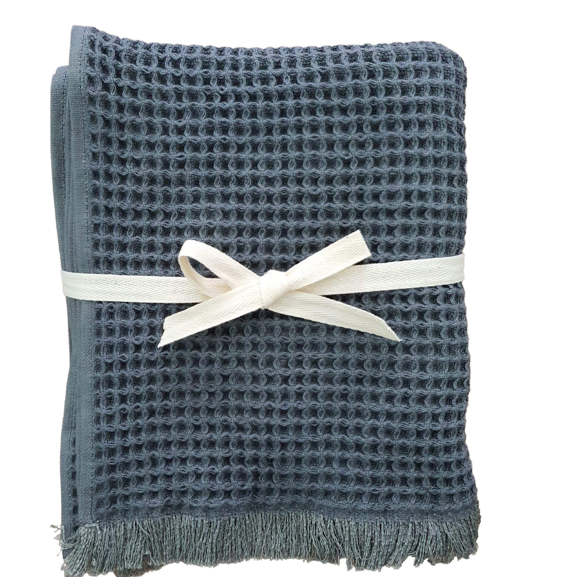 SANGLOBAL 100% Cotton Premium Waffle Face Towels - Ultra Soft - Ideal Towel for Gym or Home Use - Absorbent Cotton Face Towel - Soft and Fluffy Design (Set of 2 Pieces) (Charcoal)-picture-24