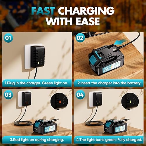 Miniatura 8 de Soplador de hojas inalámbrico  Actualización 2025 150000RPM y 3 niveles de velocidad soplador eléctrico de hojas con 2 baterías de 4.0Ah y cargador,