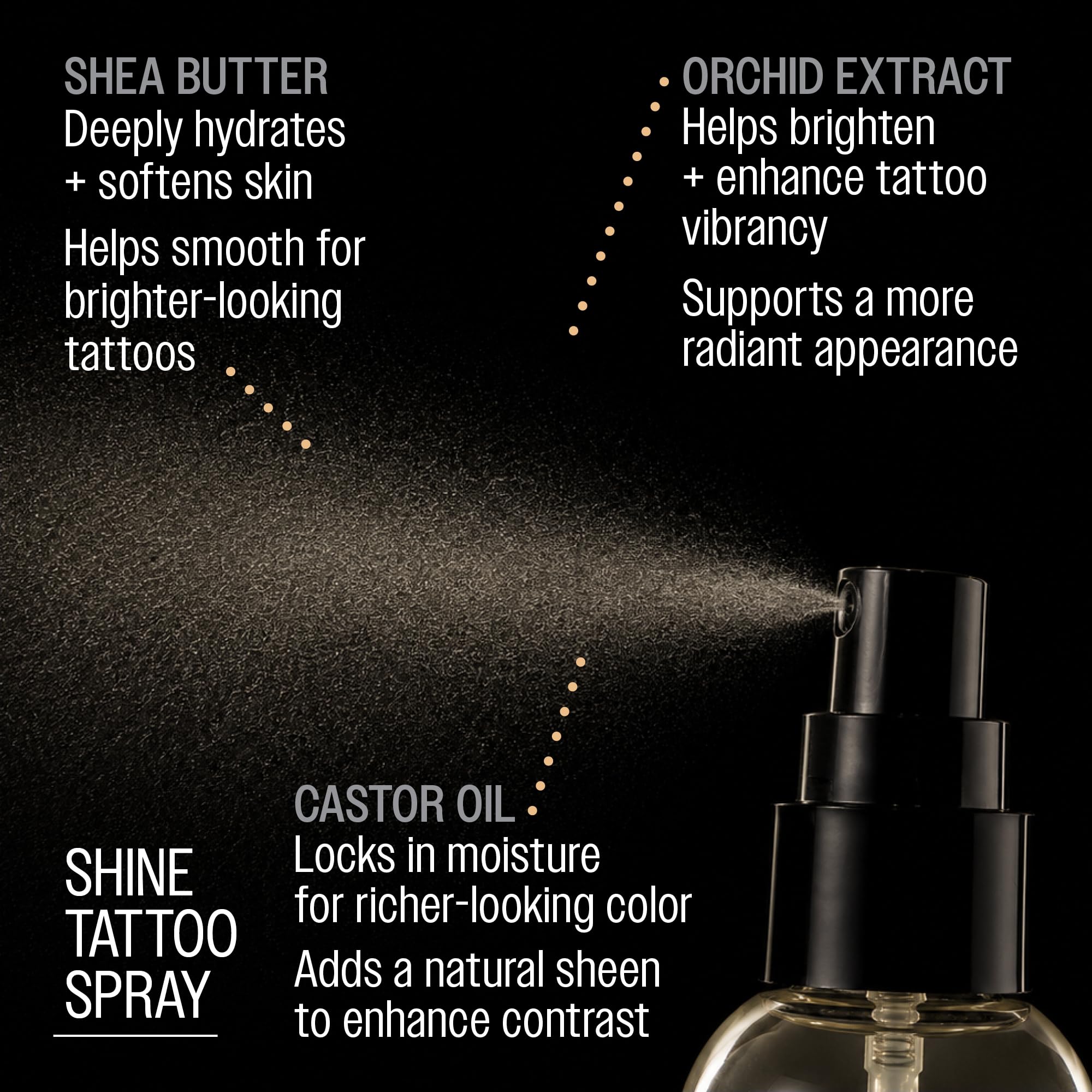 Reuzel Shine Tatto Spray - Premium Tattoo Care Shine Protection for Unisex - 3.38 oz