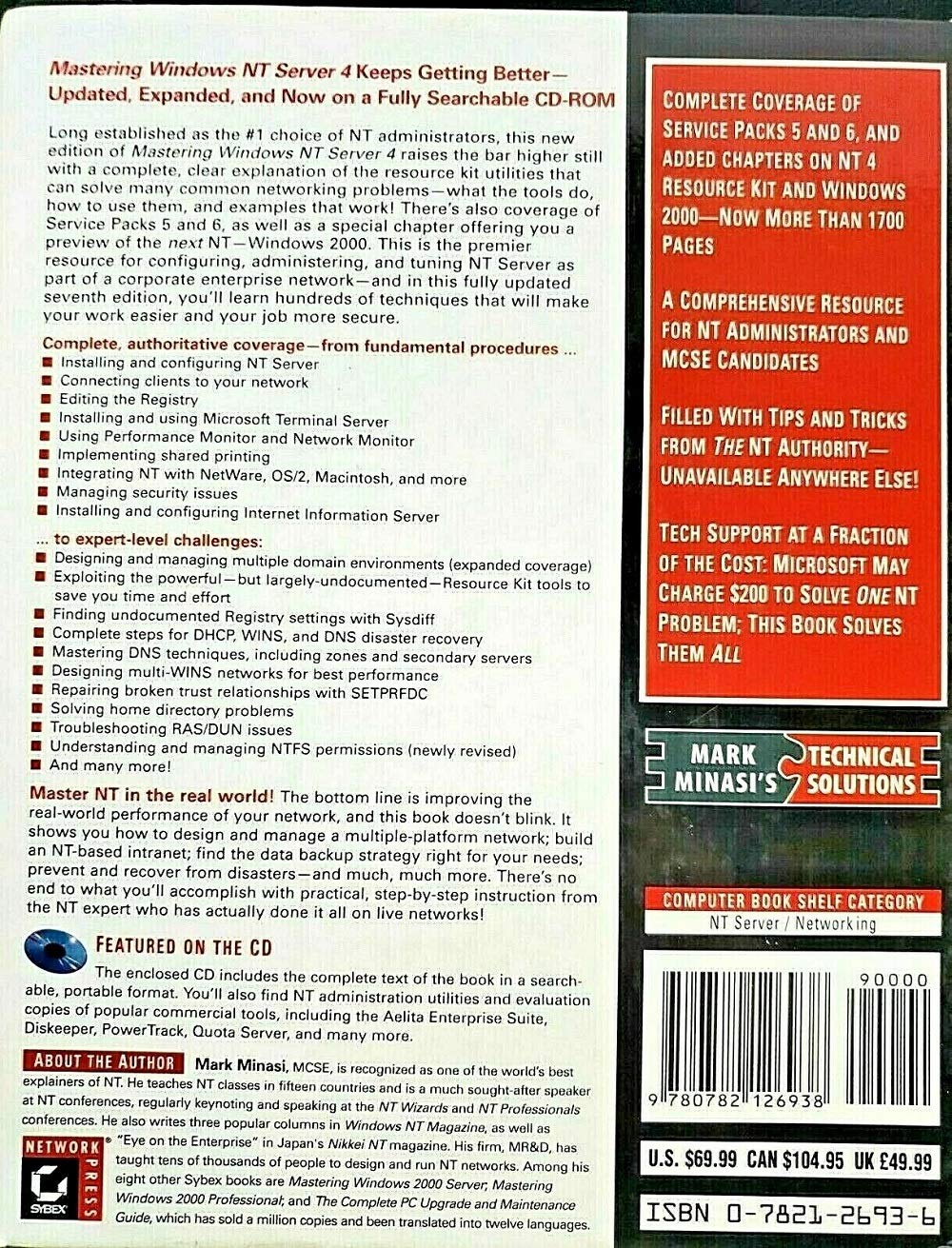 Mastering Windows NT Server 4, w. CD-ROM: The Complete Guide to Enterprise Networks with NT