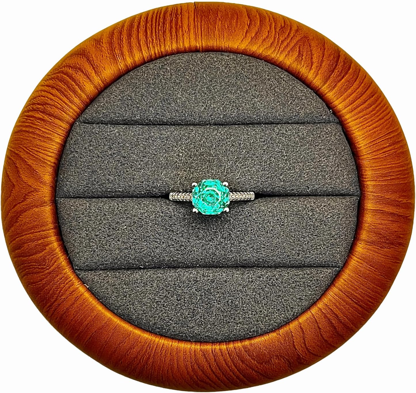 Silver Plated Colorful Moissanite Jewelry Set (Necklace, Ring, Earrings) for Wedding, Party, Prom, Proposal Ceremony Ideal for Bride, Bridesmaid, Guest Gift - Image 3