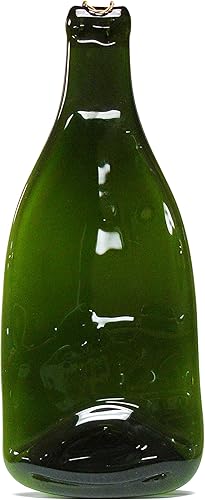 Miniatura 3 de Vinotemp Tabla de queso para botella de vino con cuchillo esparcidor de queso plateado hecho de botellas de vino recicladas, verde