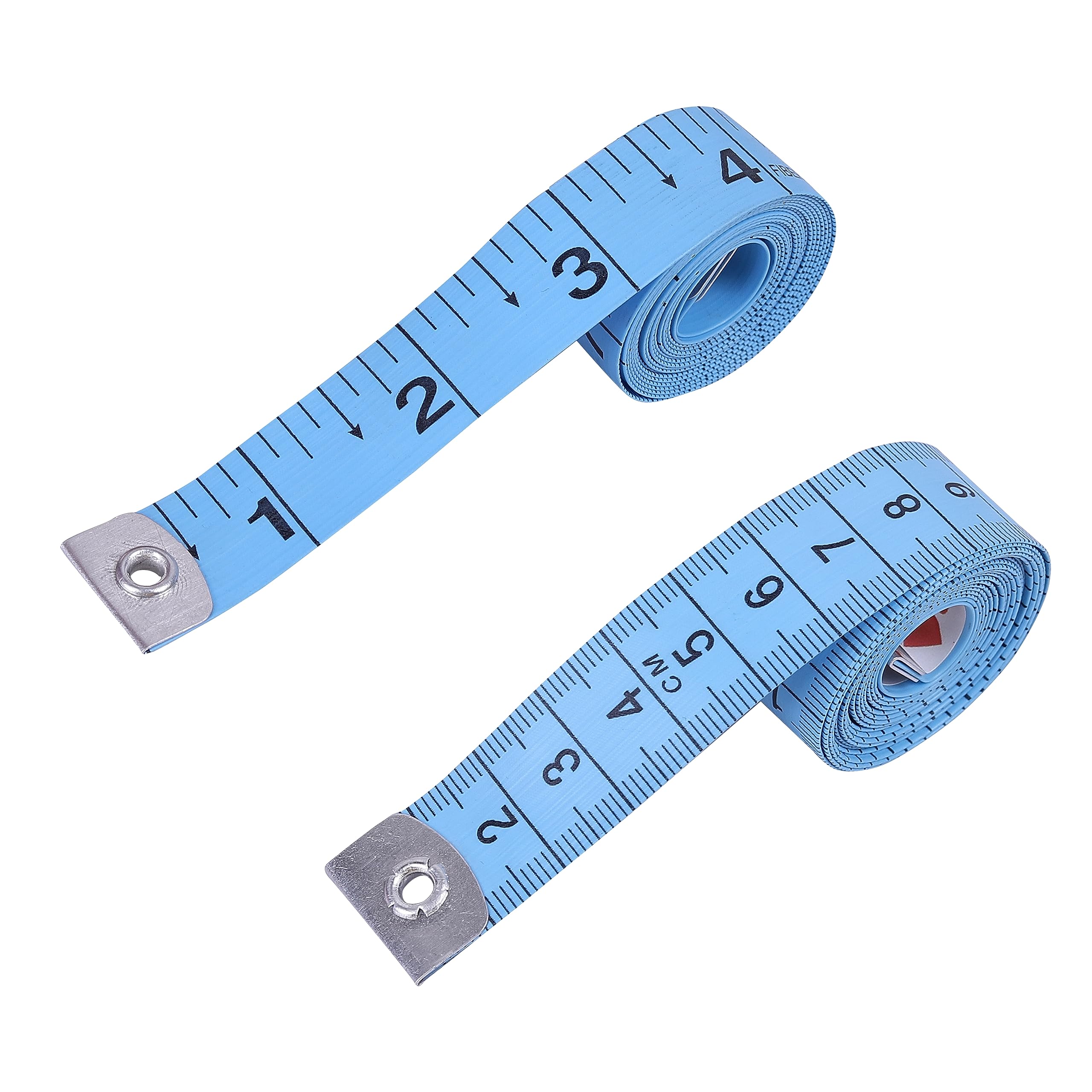 Bureaucrat Body Measuring Tape for Tailoring & Fitness | 150 cm / 60 Inch Dual Scale (cm & inch) | Flexible Fiberglass Cloth Measuring Tape for Sewing, Gym & Home Use(Blue, Pack of 5) 2