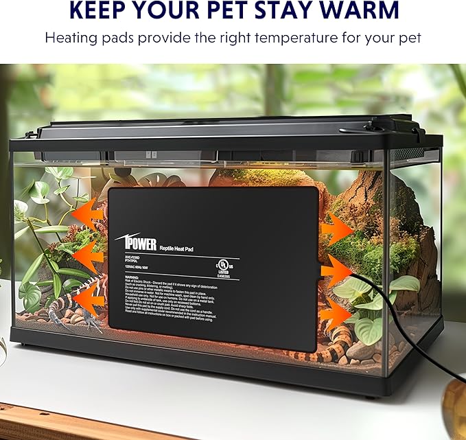 Almohadilla Térmica iPower 8x12 Pulgadas 16W para Terrario Reptiles miniatura 4