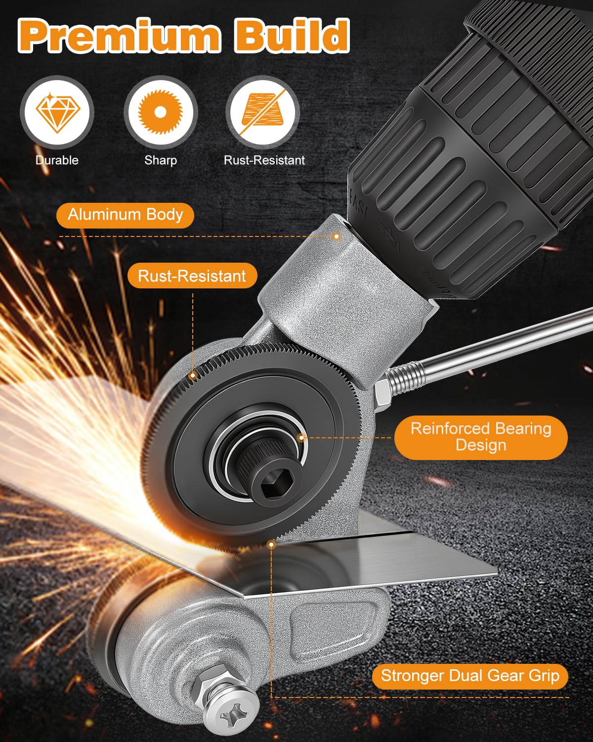 Metal Sheet Cutter Attachment for Drill - HoRiMe -6