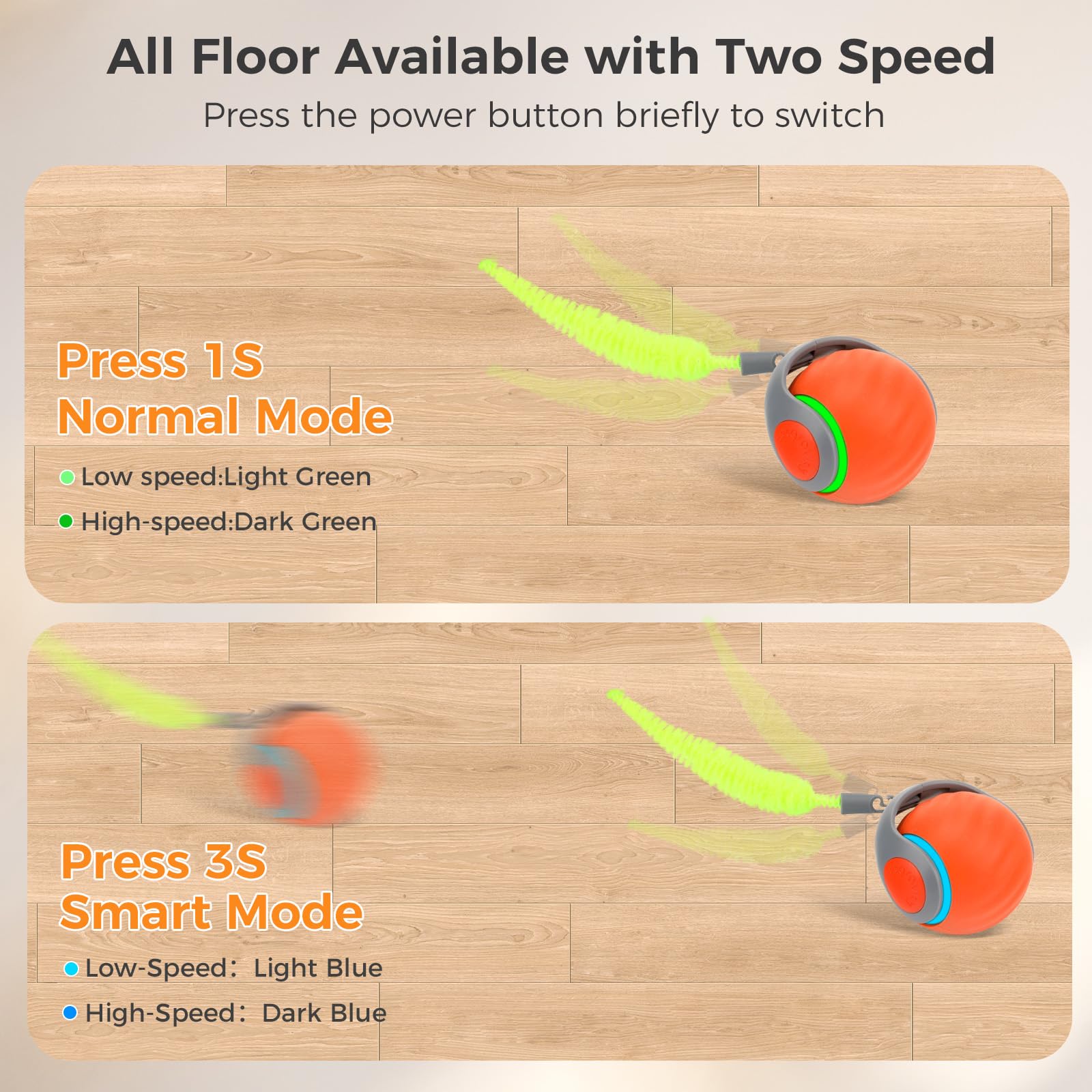 LDZ&CHX Pelota de juguete interactiva para gatos de interior, bola rodante activada por movimiento automático con 3 colas reemplazables, ejercicio divertido para gatos adultos aburridos