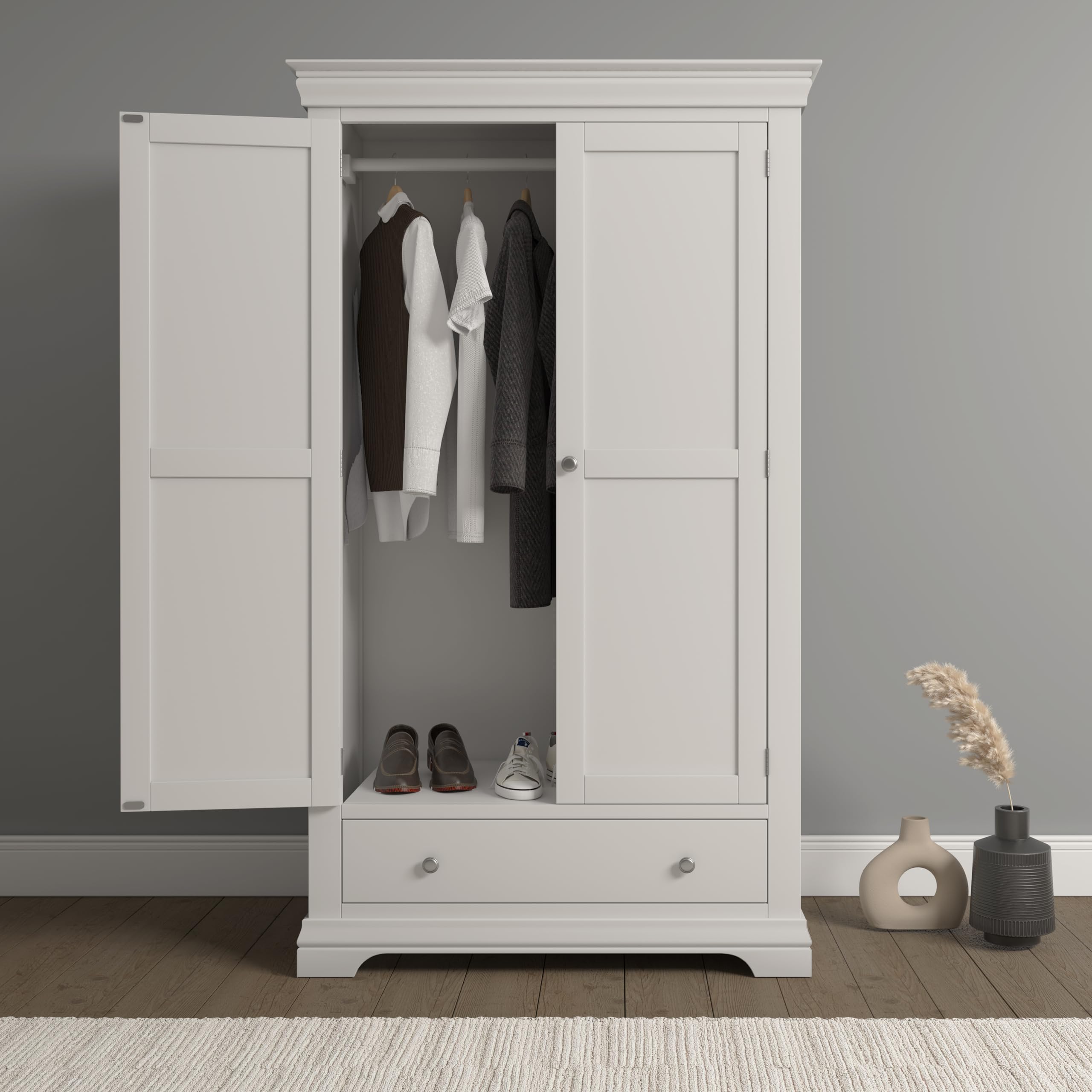 Bordeaux Seconique 2 Door Ivory Wardrobe