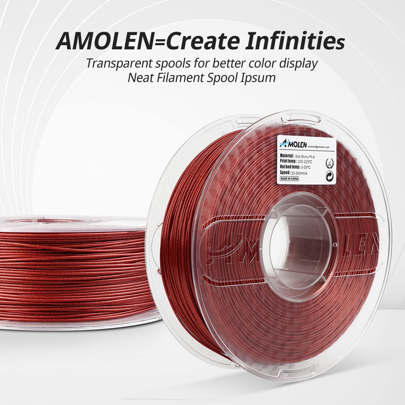 Shiny Filaments Snapklik.com : AMOLEN Shiny 3D Printer PLA Filament, Sparkle PLA ...