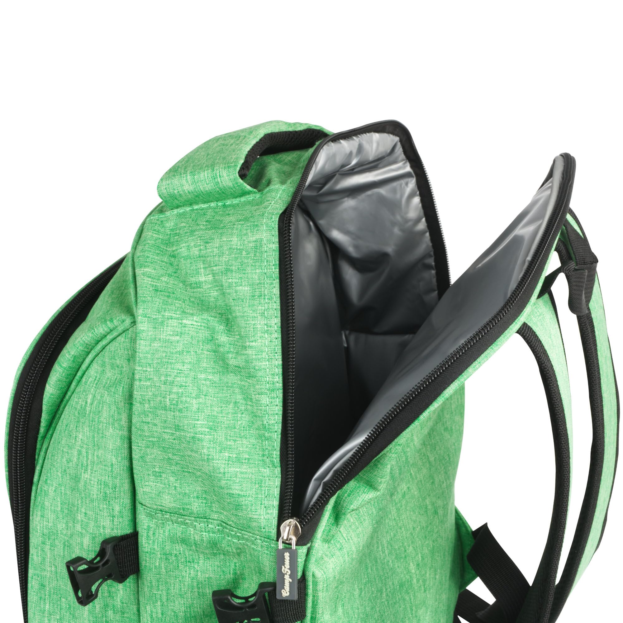 CampFeuer Picknickrugzak 32-delig | picknickset voor 4 personen | mint gemêleerd | met flessenhouder, picknickdeken, koelvak en campingbenodigdheden