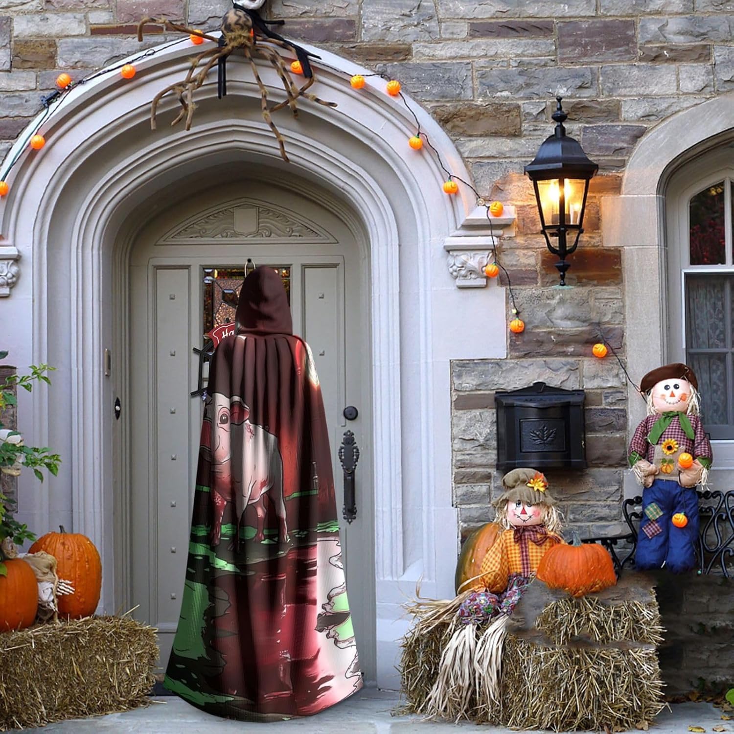 Machine pigs in underground bars Unique Darkness Poncho Shawl - Customizable Wearable Blanket for Women, Perfect Halloween Costume Accessory, Knight, Akatsuki, and More