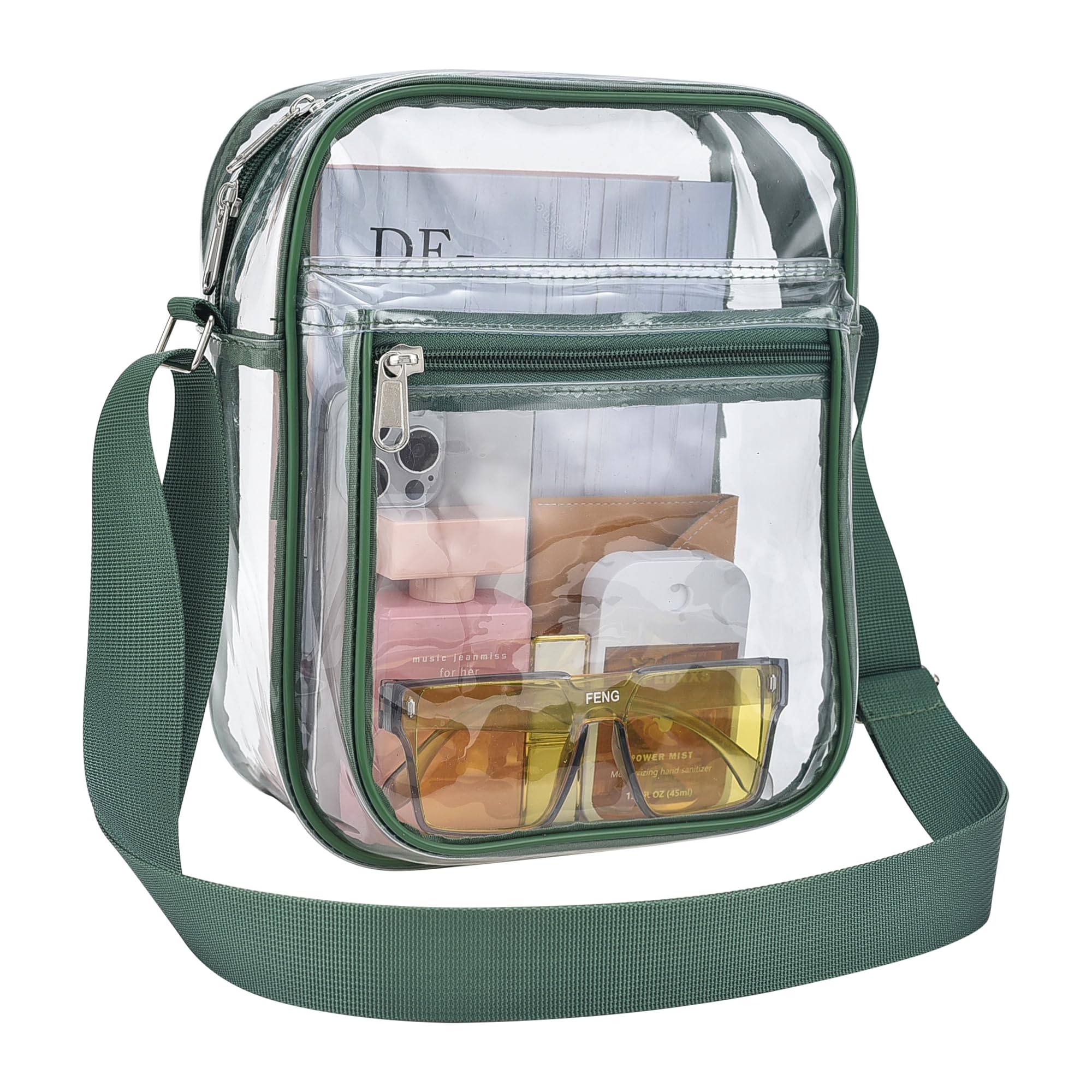 USPECLARE Clear Bag Stadium Approved Clear Messenger Bag for Men and Women