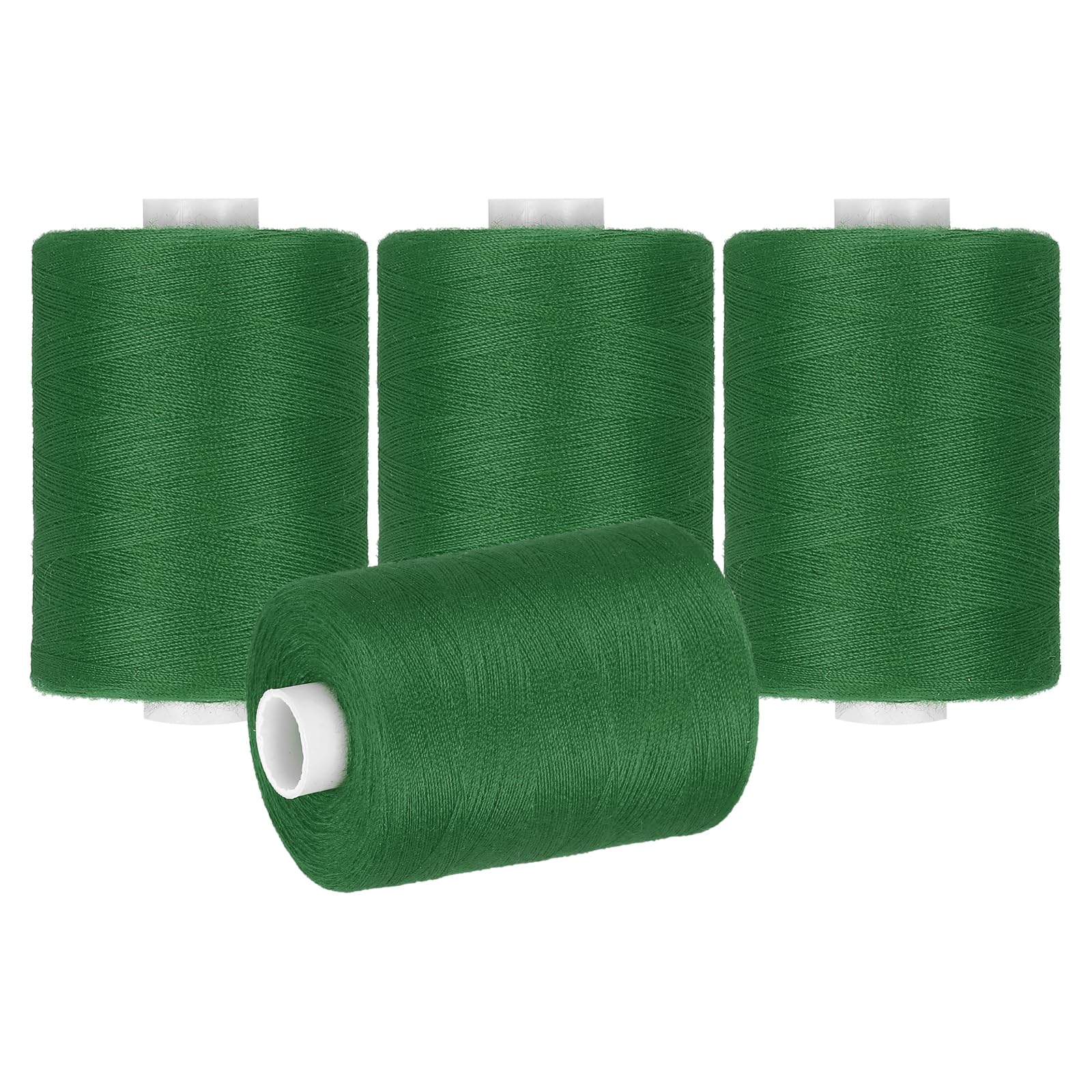 sourcing map 4 Spool Sewing Thread, Green#216 Polyester Thread Prewound Bobbins for Sewing Machine Hand Stitching Quilting Emergency DIY Projects, 1000 Yards/Spool