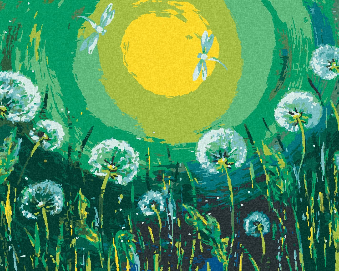 Malowanie według numerów - Kwiaty i belki 40 x 50 cm z blejtramem (już napięte)