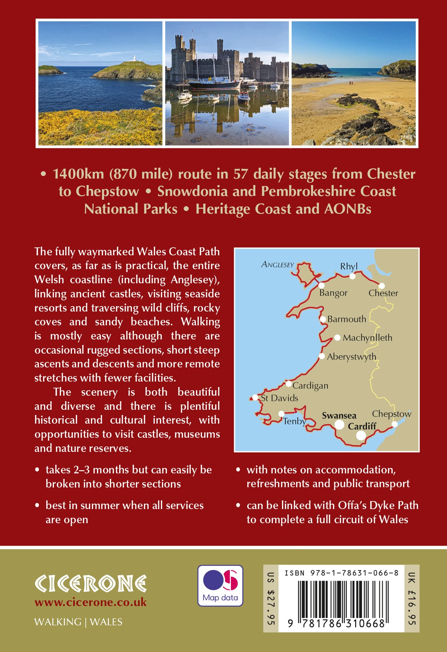 Walking the Wales Coast Path: Llwybr Arfordir Cymru (Cicerone guidebooks)