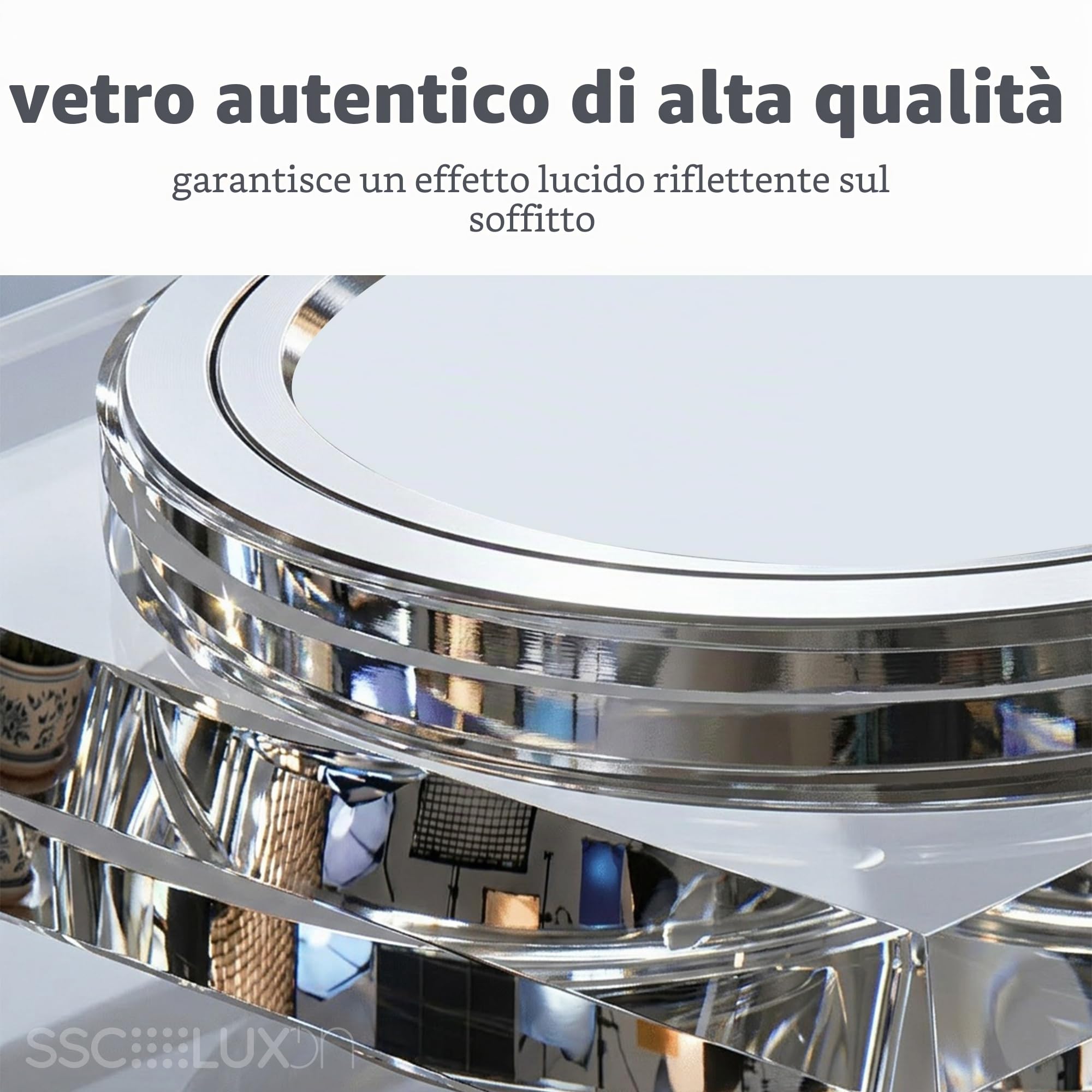 SSC-LUXon MIRELLA - Faretto a LED da incasso orientabile quadrato in vetro specchio, set | Installazione rapida e discreta per un rendering pulito, basso consumo e lunga durata nella vita quotidiana.