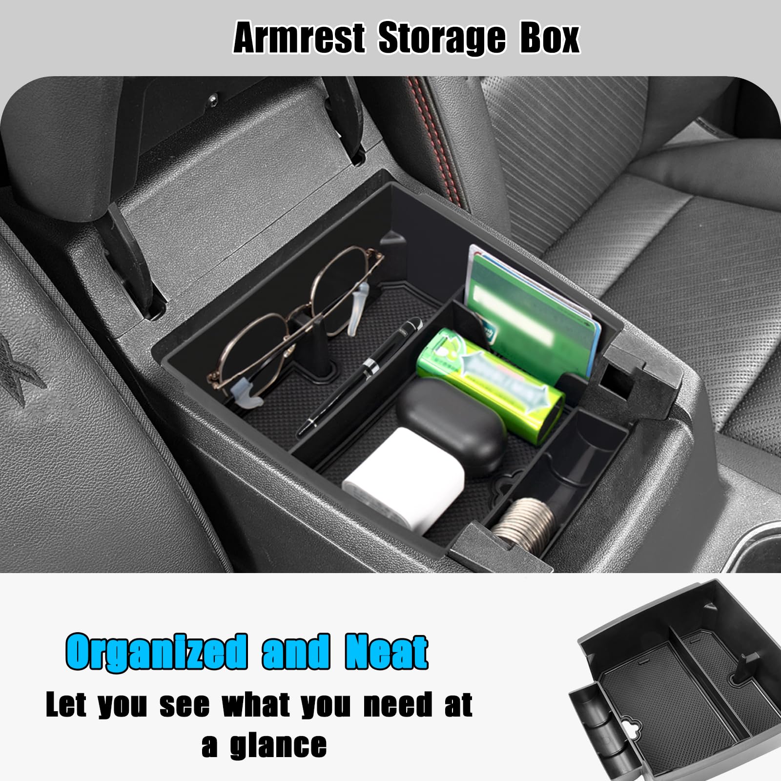 Snapklik.com : Neepiar Center Console Organizer Tray Compatible