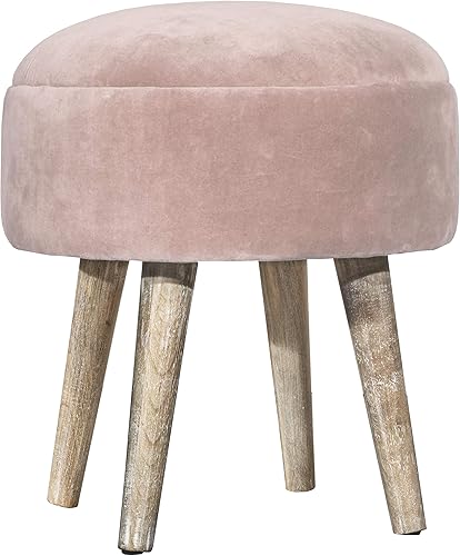 Miniatura 2 de Hillsdale Furniture Mid-Mod - Taburete redondeado, color coral