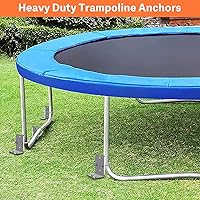 Vista 3 de Eurmax Anclajes de suelo de EE. UU., resistentes y ajustables en forma de L, estacas para trampolín, juego de columpios, casa móvil, cocheras, juego