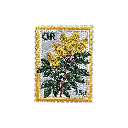 Oregon Oregon Grape State Flower Patch, Stamp 3 Inches Iron