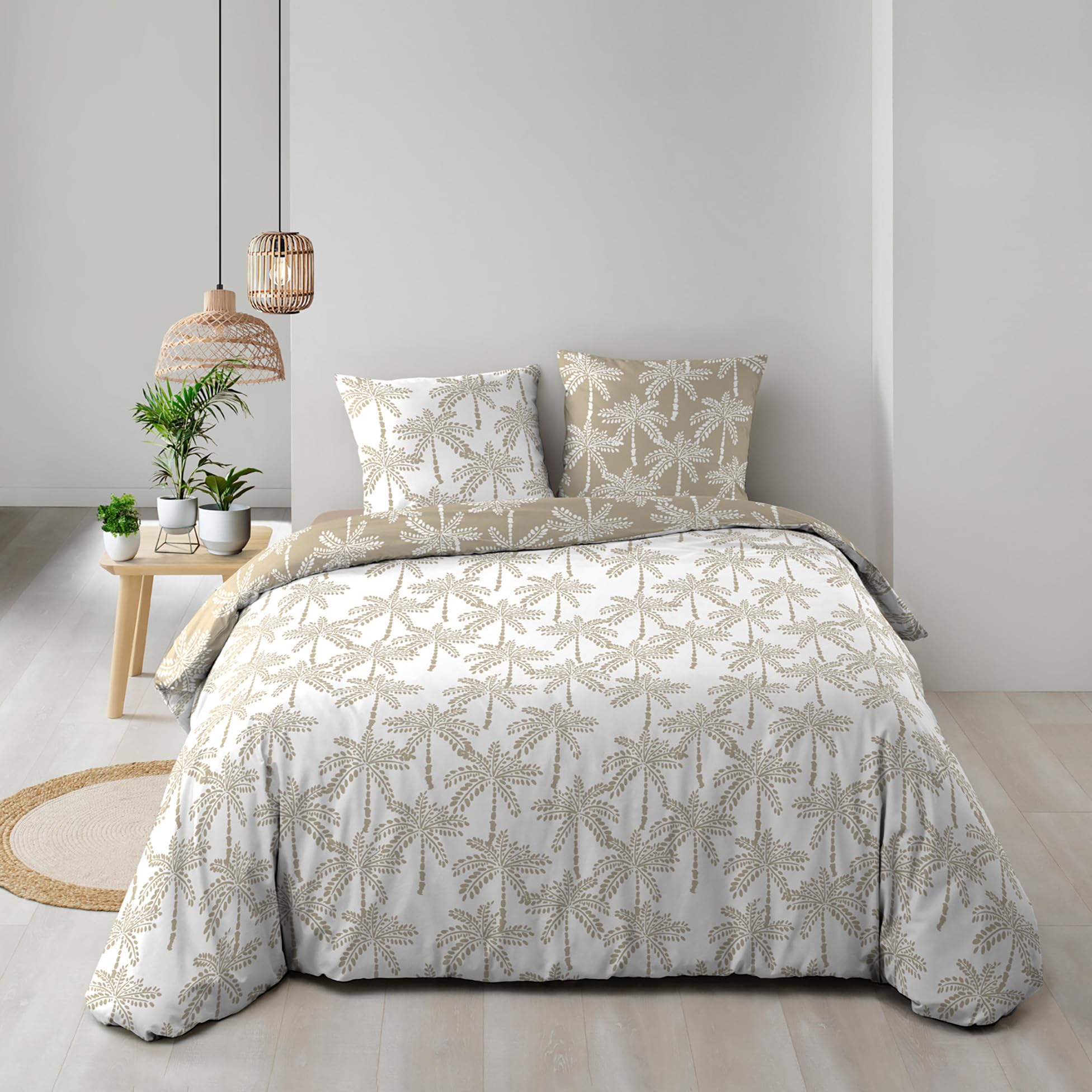 douceur d'intérieur, set da 3 pezzi (260 x 240 cm) Brianna, reversibile, 100% cotone