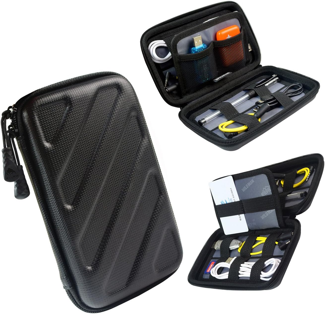Electronics Accessories Organizer, Universal Double Layer Travel Case Bag for Various USB, Charge and Cable