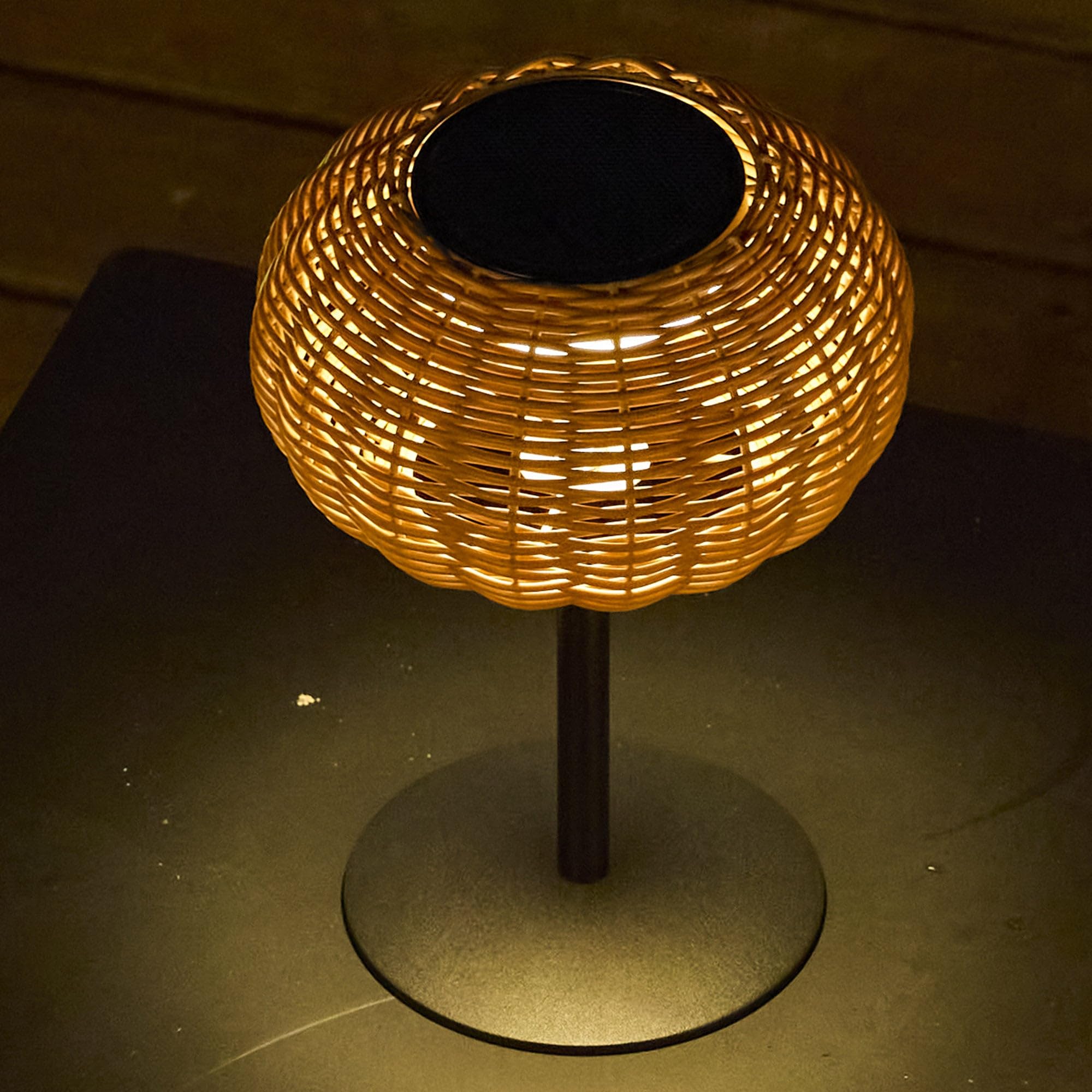 Lumisky SAMIRA SOLAR Lampada da tavolo solare con base modulo solare ricaricabile con telecomando H25cm