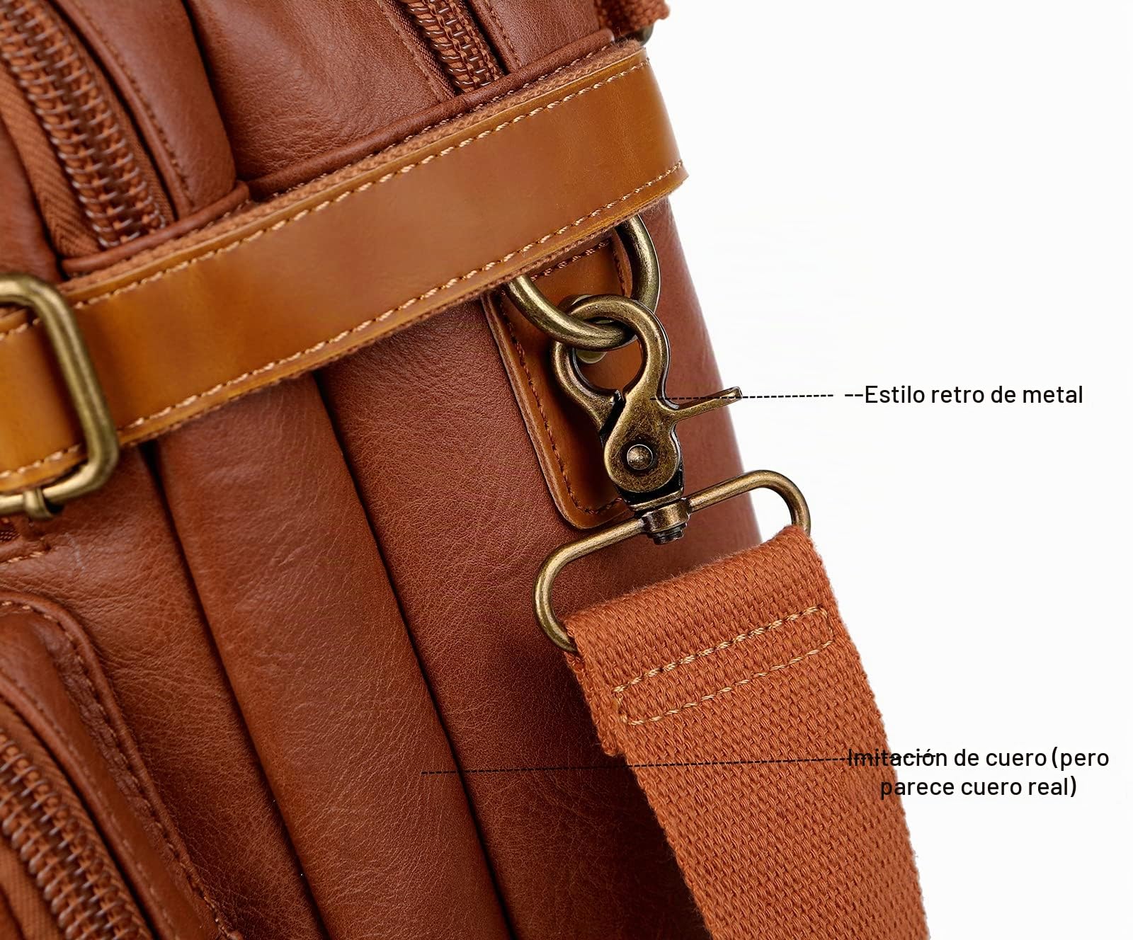 HB-22 - Maletín híbrido de piel sintética para hombre de 17 pulgadas, bolso de mensajero, bolso de negocios, multiusos, bolsa de trabajo para hombres