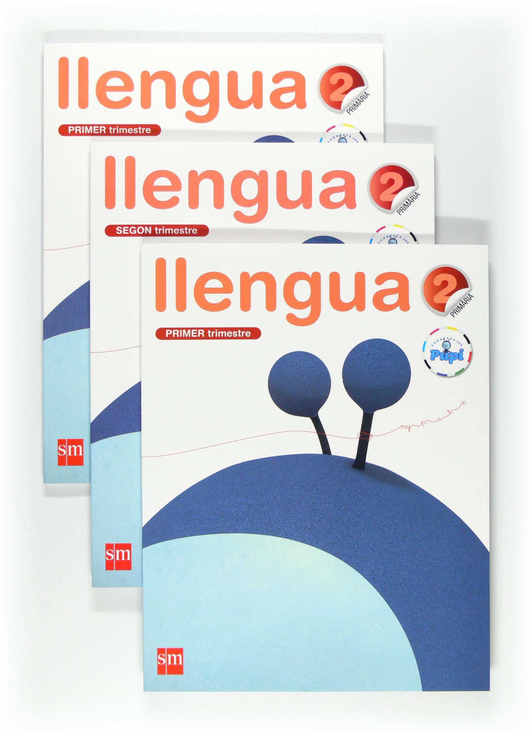 Llengua. 2 Primària. Connecta amb Pupi. Trimestres - 9788467546873