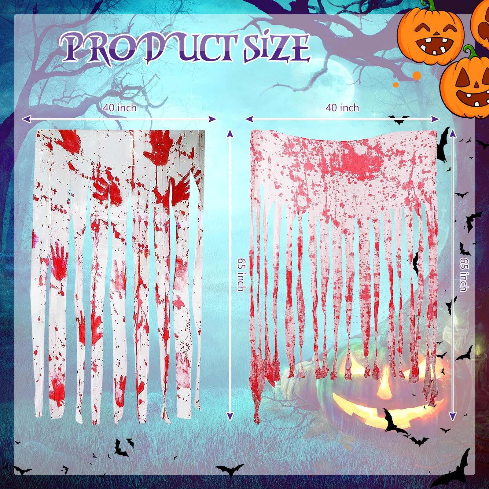 Cortina De Puerta De Halloween, 180x90 Cm, Motivo Parca, De Poliéster, Para Decoración Terrorífica