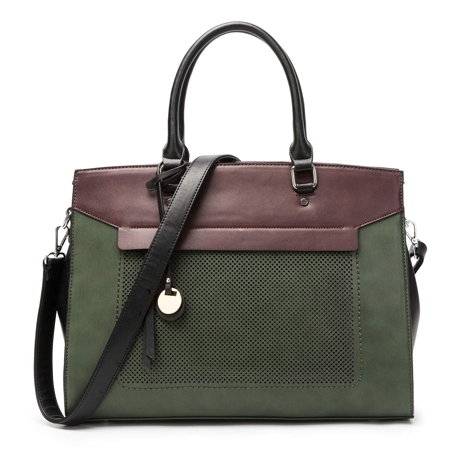 Lieseh Tote bag PU leather shoulder computer backpack can be split into two bags MOSISO Laptop Bag for Women, 15.6-16 inch PU Leathe Tote Bag  main image 3