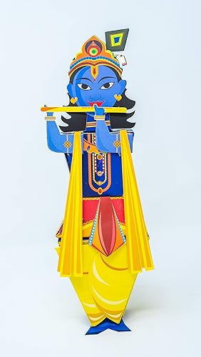 Miniatura 6 de Kit de manualidades de papel Krishna DIY para niños, haz tu propio Krishna, regalos Diwali para niños, hinduismo de la deidad mayor, diwali, diwali,