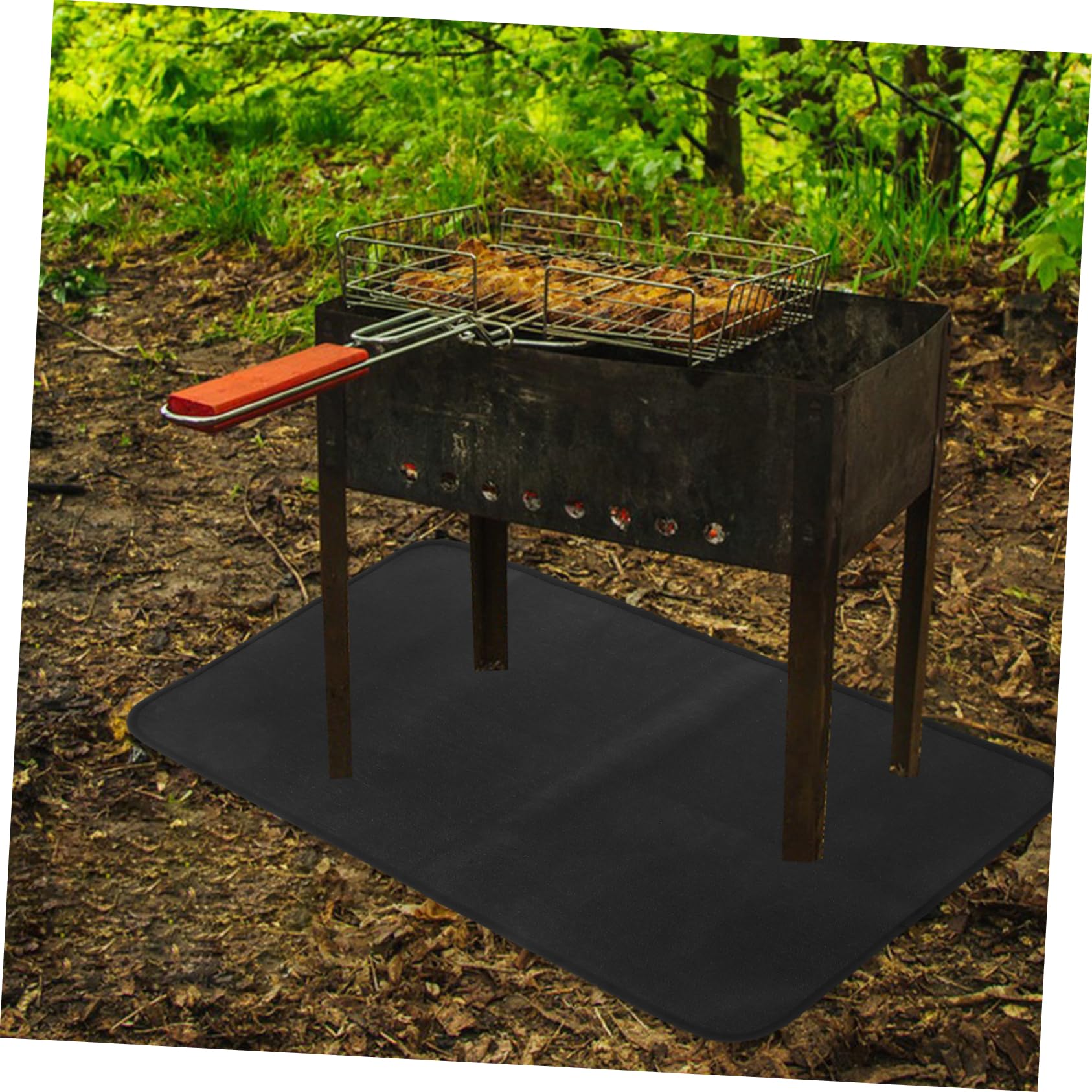 Toddmomy Grillmatte für Outdoor Bereich Feuerfeste Bodenschutzmatte für Grill und Terrasse Hitzebeständig Leicht Schutz Dicke BBQ Zubehör