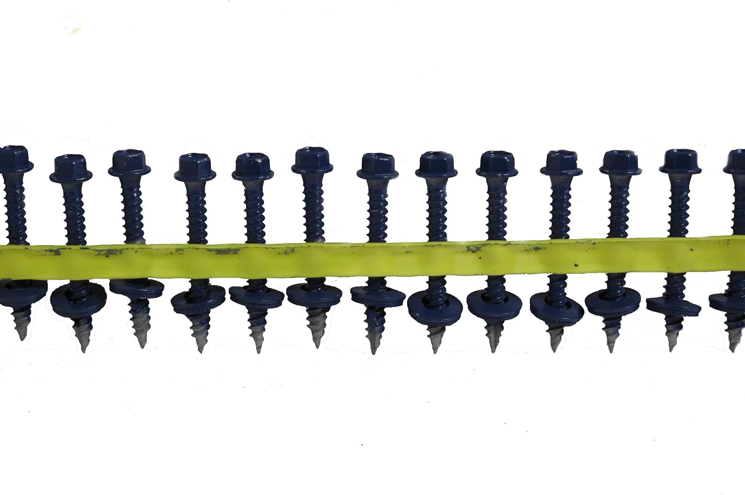 Quik Drive HG112WSDKBLUE Metal Roofing and Siding Screw, Dark Blue Painted 1/4-Inch Hex Drive by 1 1/2-Inch with EPDM-Backed Washer