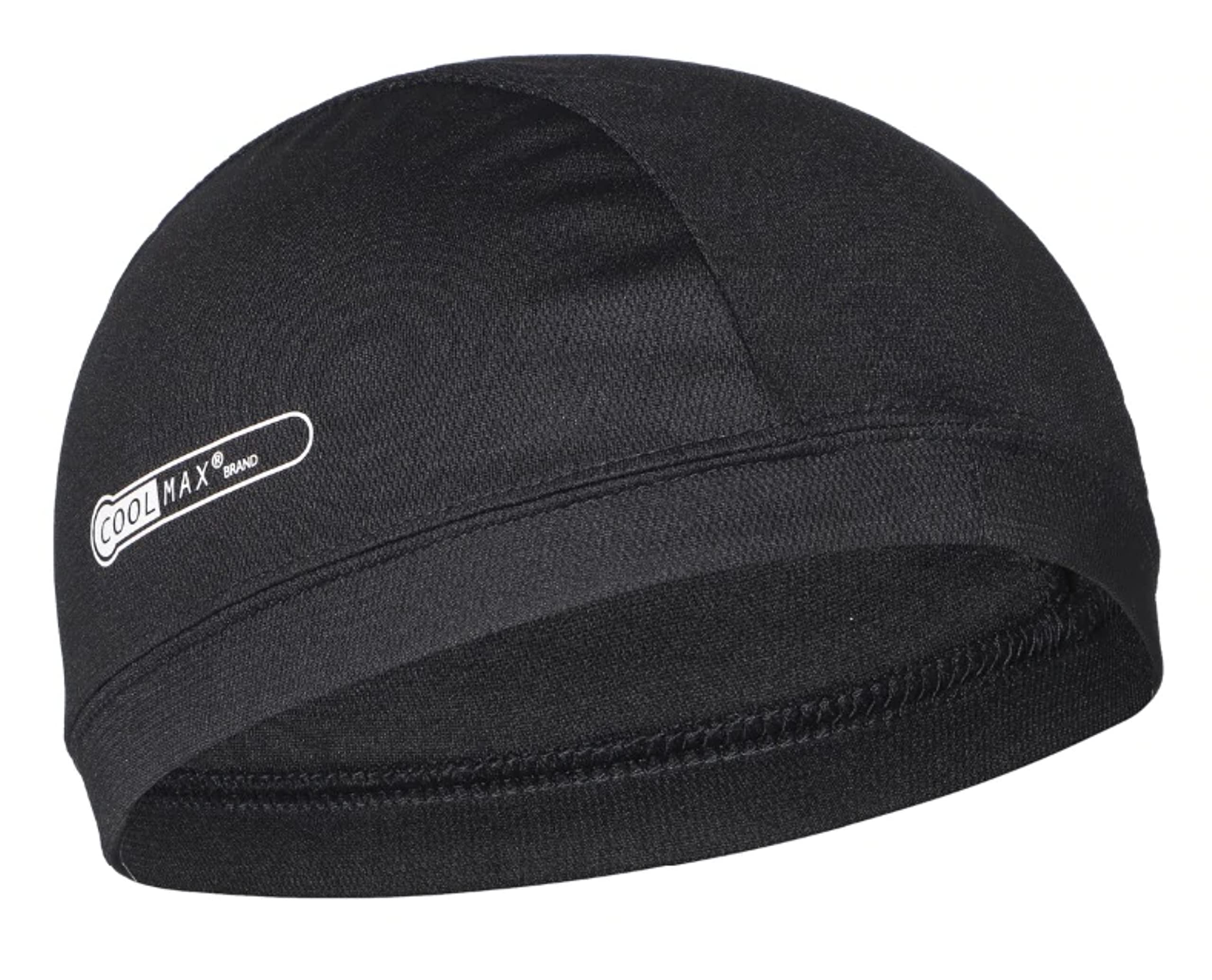 Cool Max Unisex Black Helmet Liner Sweat Wicking Cooling Sports Cycling Skull Cap Beanie, Moisture Wicking And Fits Under Helmets One Size