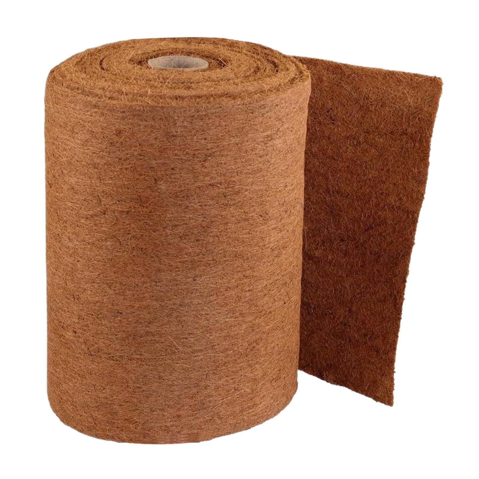 Rollo de forro de coco, 50 x 200 cm, rollo de fibra de coco natural para macetas, tapete de fibra antideslizante para macetas, cestas, decoraciones de jardín