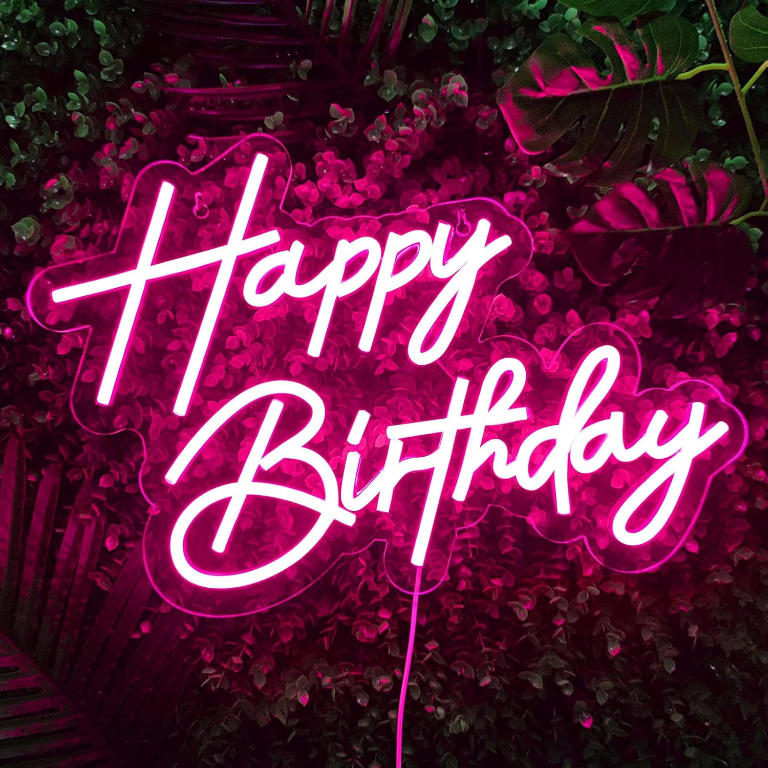 Happy Birthday Neon Sign for Wall Decor, Pink Led Neon Light Signs, Happy Birthday Happy Birthday Neon Sign for Wall Decor, Pink Led Neon Light Signs, Happy Birthday