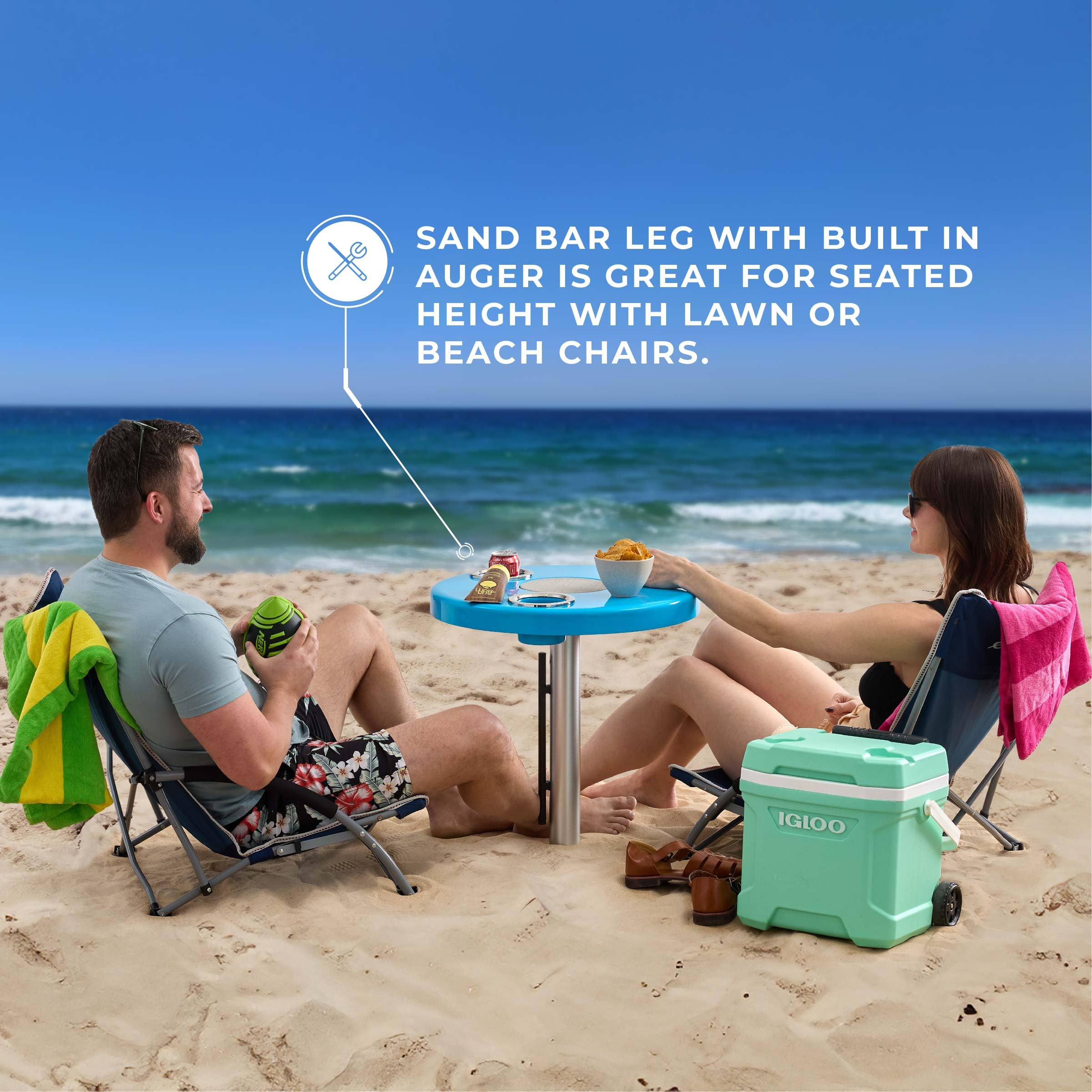Amazon.com: Manufacturers' Select ITC Beach Table with Sand Bar