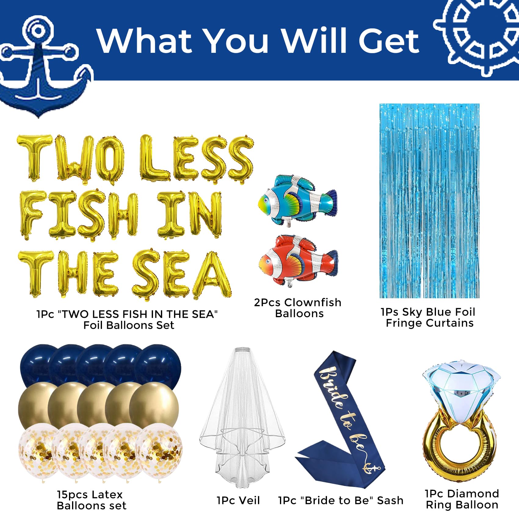 Two Less Fish In The Sea Nautical Bachelorette Party Decorations Favors Beach Wedding Banner Nautical Bridal Shower Decorations Bachelor Party Decorations Cruise Engagement Decorations Just Married