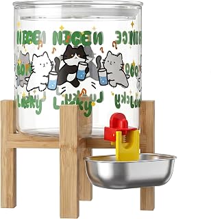 Glass gravity cat water fountain image