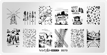 Whats Up Nails - B070 Campfire Stories Stamping Plate for Nail Art Design