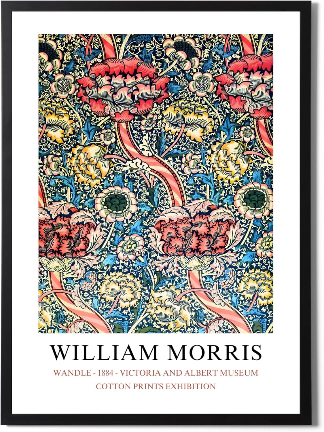 William Morris Print Vintage Floral Poster Canvas Wall Art 40x60cm No Frame