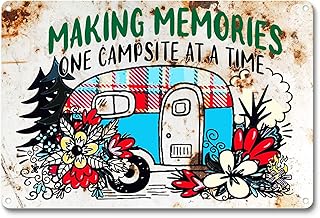 Sponsored Ad - OCCdesign Making Memories One Campsite at A Time, Funny Camper Quote Camping Retro Farmhouse Metal Tin Deco...