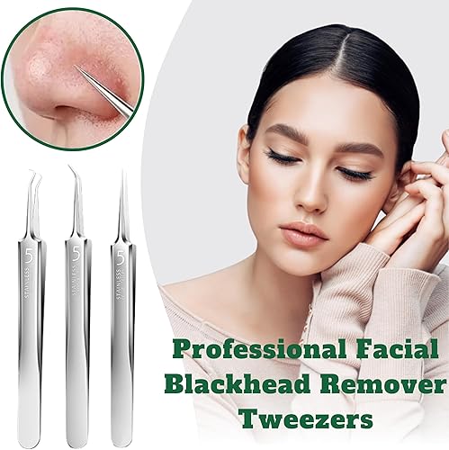 Miniatura 6 de Usiveinborn - Removedor de puntos negros mejorado, pinzas Usiveinborn para puntos negros, pinzas profesionales mejoradas para eliminar puntos