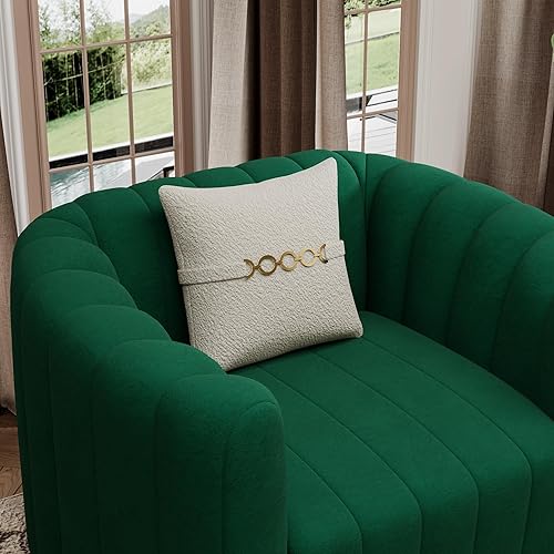 Miniatura 8 de Juego de sofá de 3 piezas de terciopelo verde para sala de estar, juego de sofá de diseño moderno con patas de bola de metal doradas, bonito juego
