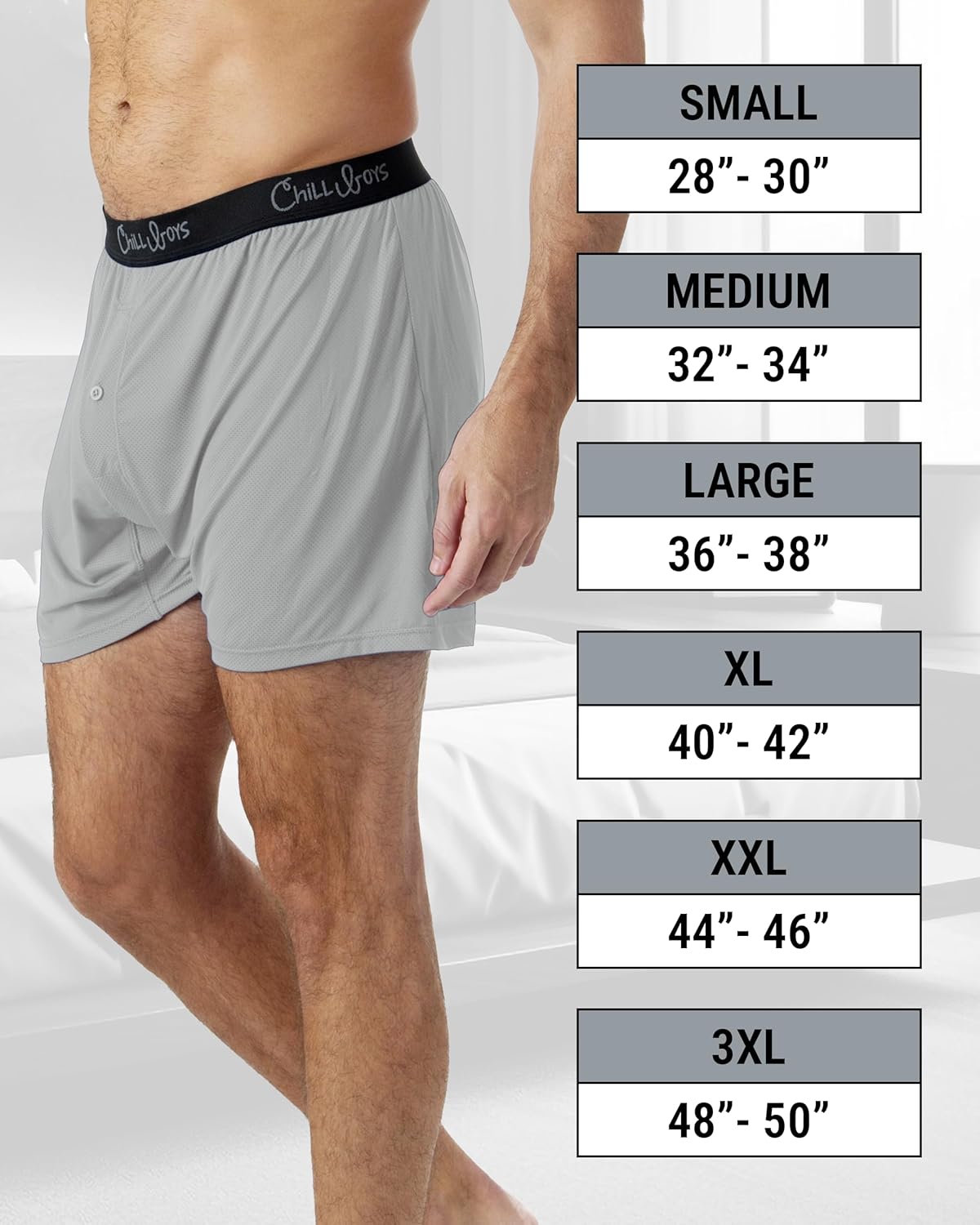 Chill Boys Performance Boxers -Cool Comfortable Men's Boxer Shorts. Soft Anti-Chafing Underwear for Men. Tagless Boxers - Image 5